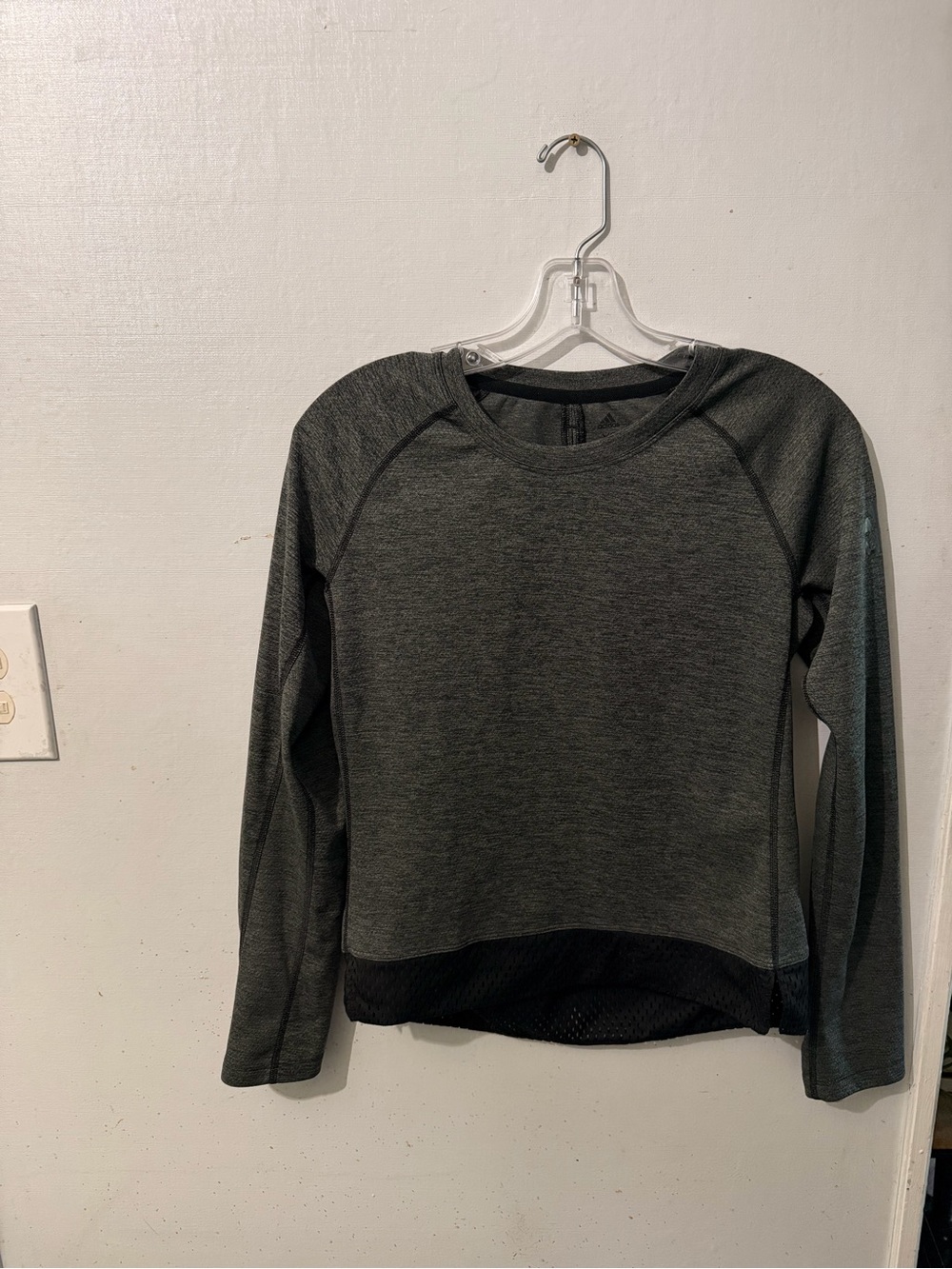 adidas Women's Dark Gray Heather Pullover Sweatshirt
